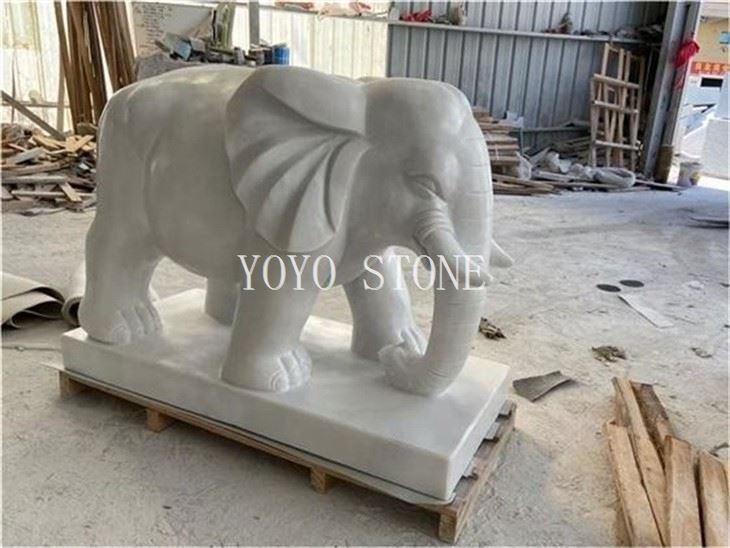 large marble elephant statue