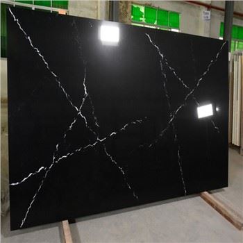 Nero   Marquina   Konstruerad   Kvarts   Platta