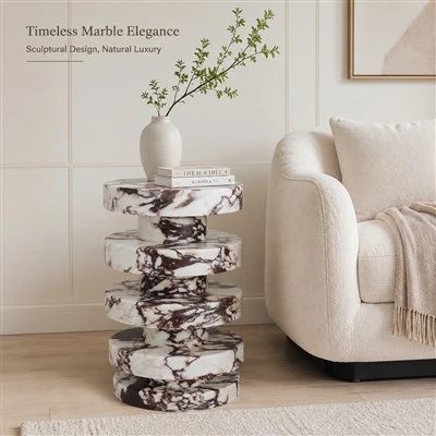 Calacatta Viola marmor sidobord
